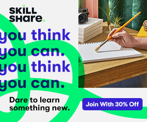 Skillshare 30% sale banner