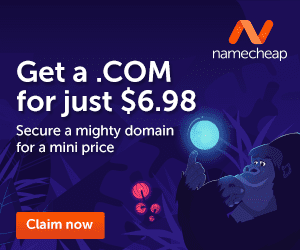 Get a .com for just $6.98 - NameCheap