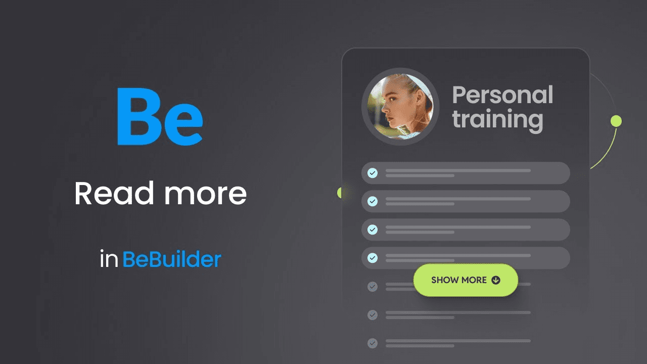 Be - Read more in BeBuilder